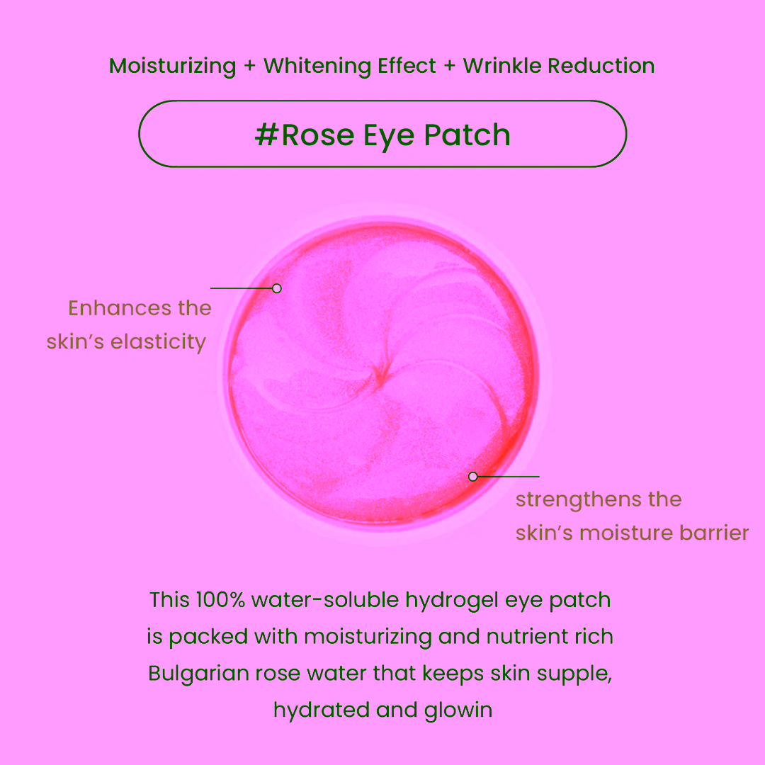 Bulgarian Rose Hydrogel Eye Patches - Image 3