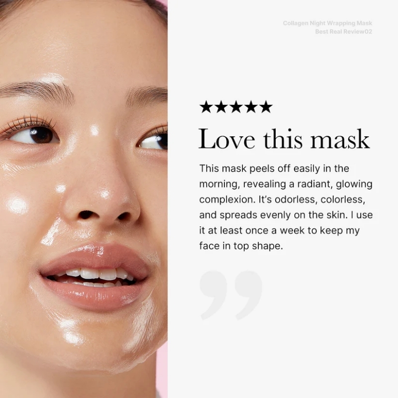 Medicube Collagen Overnight Wrapping Peel Off Facial Mask Pack - Elasticity & Hydration Care, Reduces Sagging & Dullness - Hydrolyzed Collagen For Glowing Skin - Korean Skin Care