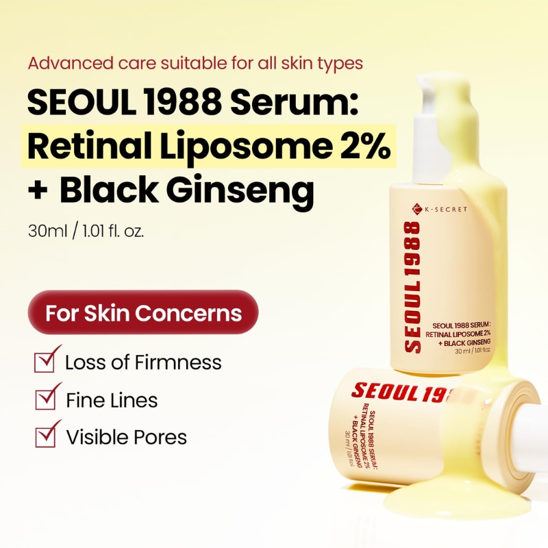 SEOUL 1988 Serum : Retinal Liposome 2% + Black Ginseng 30ml - Image 2