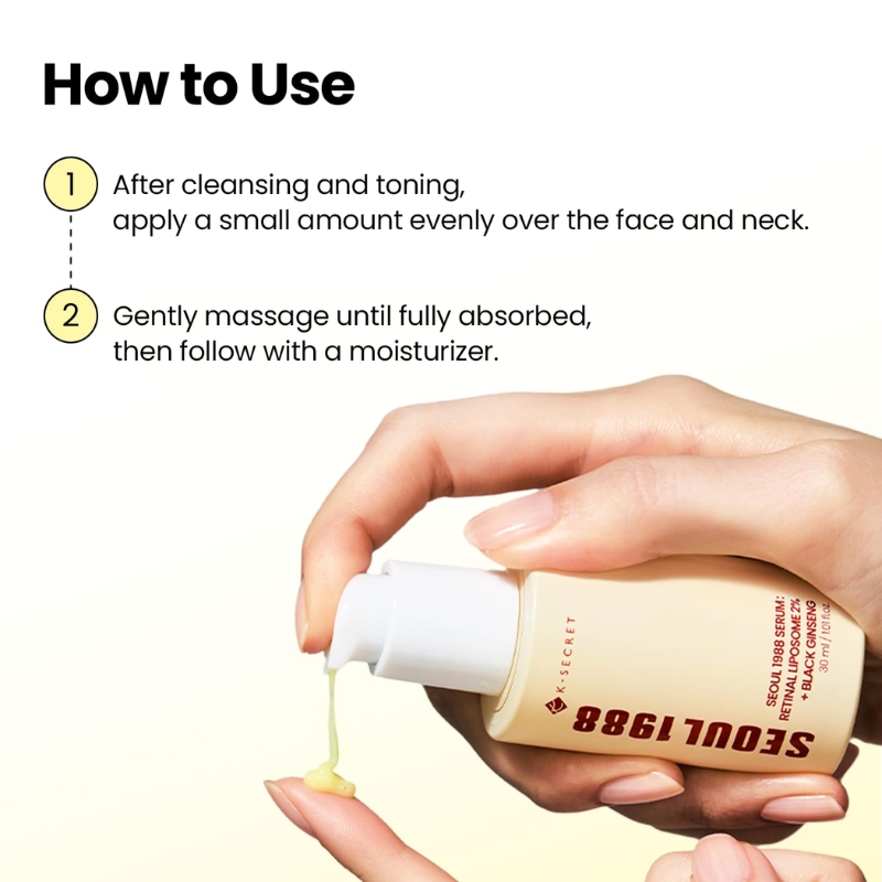 SEOUL 1988 Serum : Retinal Liposome 2% + Black Ginseng 30ml - Image 5