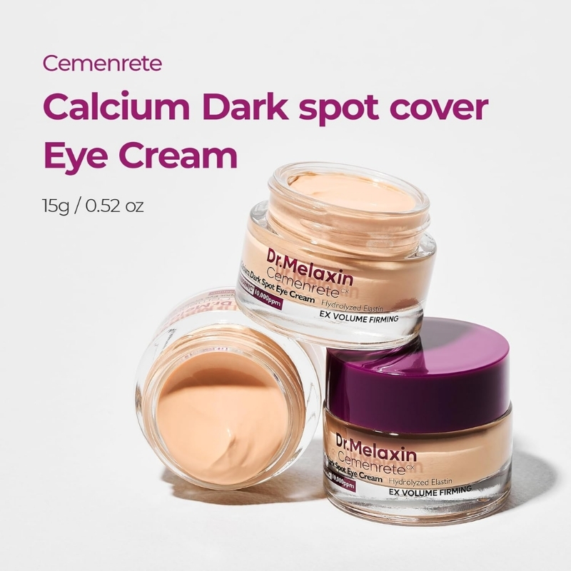 Dr Melaxin Cemenrete Calcium Dark Spot Eye Cream Patented ingredients of Ribornic, improve lifting the droopy eyes - Dual function s with whitening and improvement - 0.00 no stimuli proved by the test applied to the human body