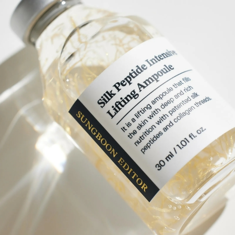 SUNGBOON EDITOR Silk Peptide Intensive Lifting Ampoule | Instant Fine Lines Smoothing & Skin Tightening & Firming Facial Ampoule Serum | Korean Skincare