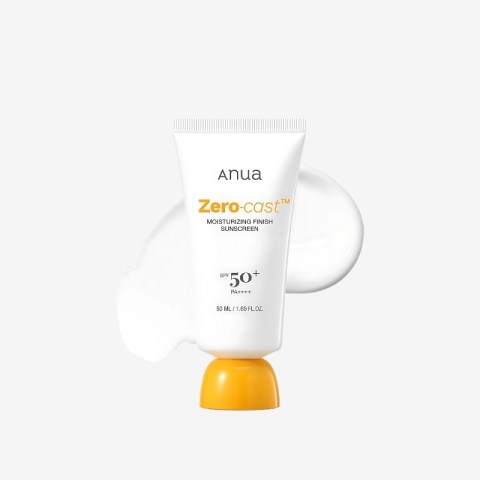 Anua Zero-Cast Moisturizing Finish Sunscreen,SPF 50, Glow Natural Sunscreen,No White cast, Hyaluronic Acid, Niacinamide sun block for face,Oil-Free, Oxybenzone free, Travel Essential 50ml anua cyprus