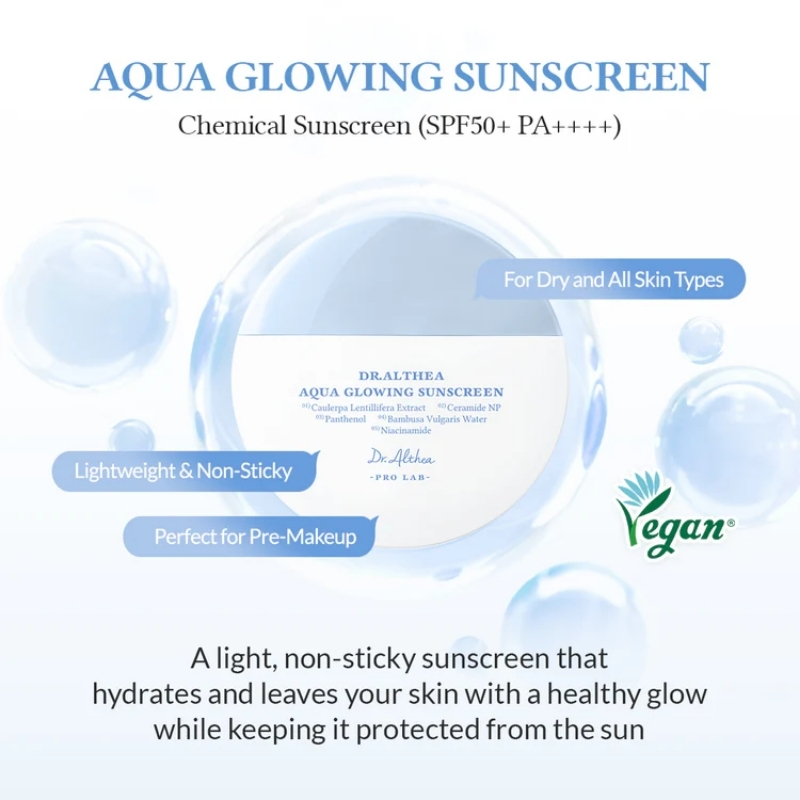 Dr. Althea Aqua Glowing Sunscreen, Korean Sunscreens, Dr. Althea Cyprus
