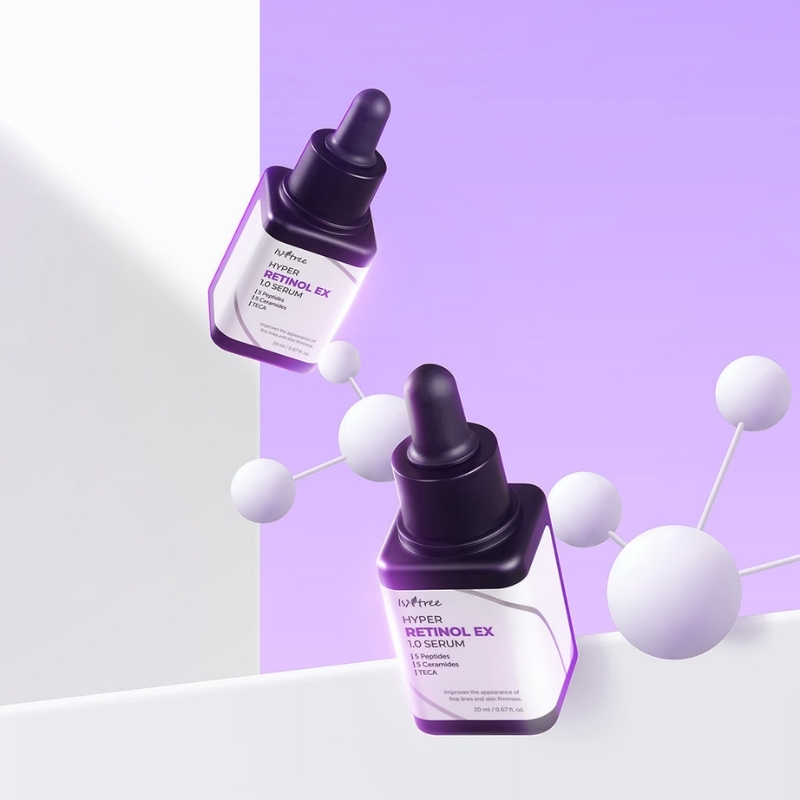 ISNTREE Hyper Retinol EX 1.0 Serum 20ml | 5 Peptides | 5 Cermaides | Helps Reduce Fine Lines ISNTREE Cyprus Korean Cosmetics
