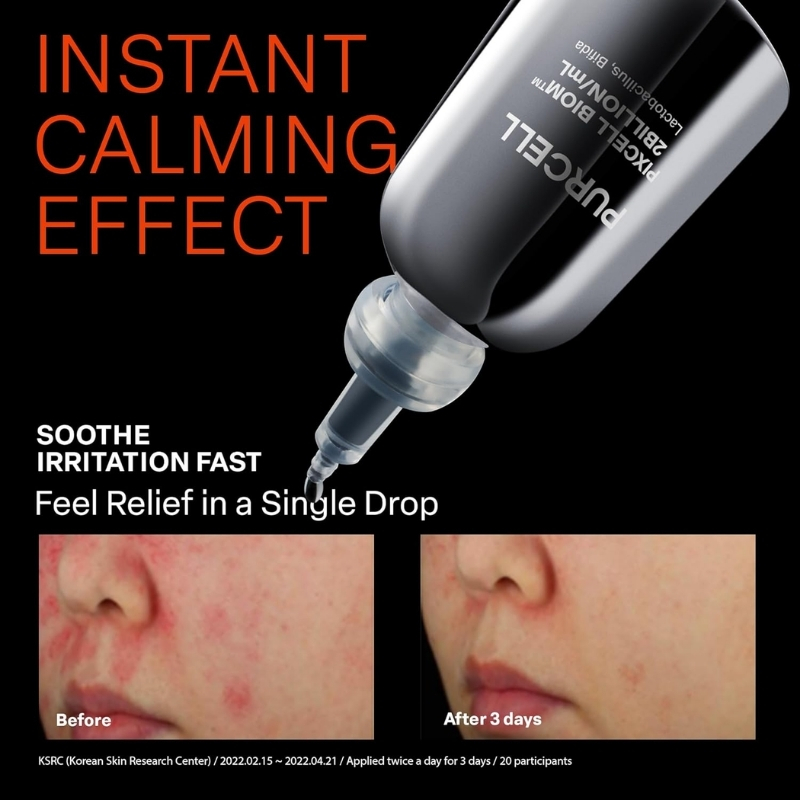 Purcell Pixcell Biom 2B/mL - Restores Skin Barrier with Bifida, Lactobacillus Ferment Lysate, Korean Probiotic Drops for acne prone skin and sensitive skin 30ml