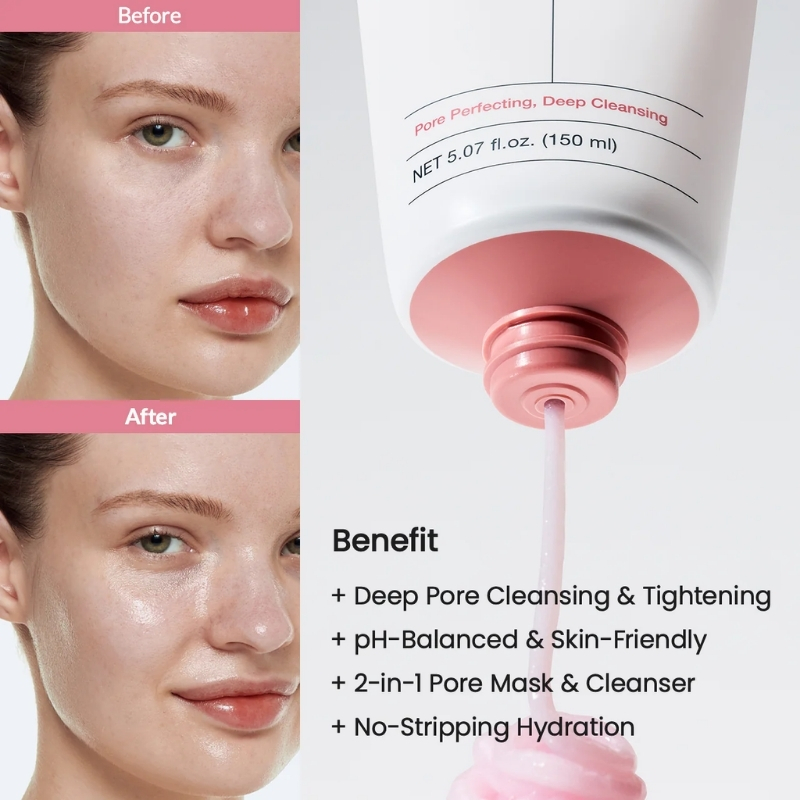 BIODANCE Collagen Mask To Foam Cleanser, Face Wash for Women, 2-in-1 Pore Mask and Hydrating Foaming Facial Cleanser for Sensitive Skin, Oily Skin 150ml