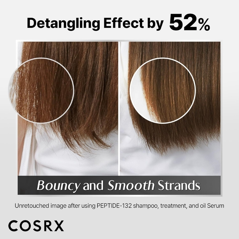 COSRX PEPTIDE 132 Hair Bonding Oil Serum, Travel Size Keratin Treatment for Frizzy, Damaged, Dry Hair – Repairs Split Ends, Adds Hair Gloss with Argan & Jojoba Oils – For All Hair Types
