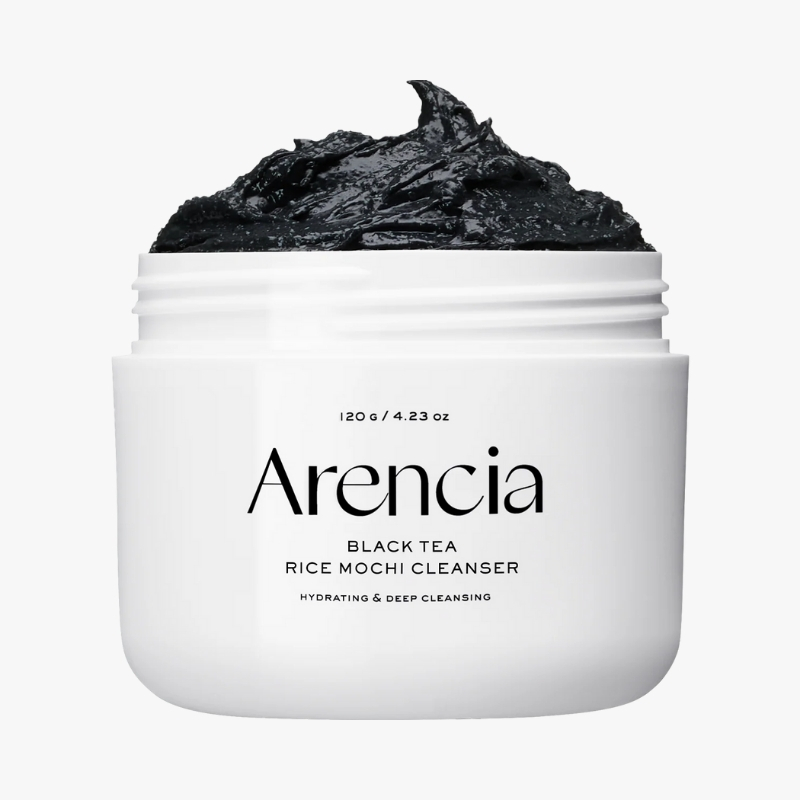 ARENCIA Black Tea Rice Mochi Face Cleanser, 120g, Pore Care, Sebum Control, Oily Skin