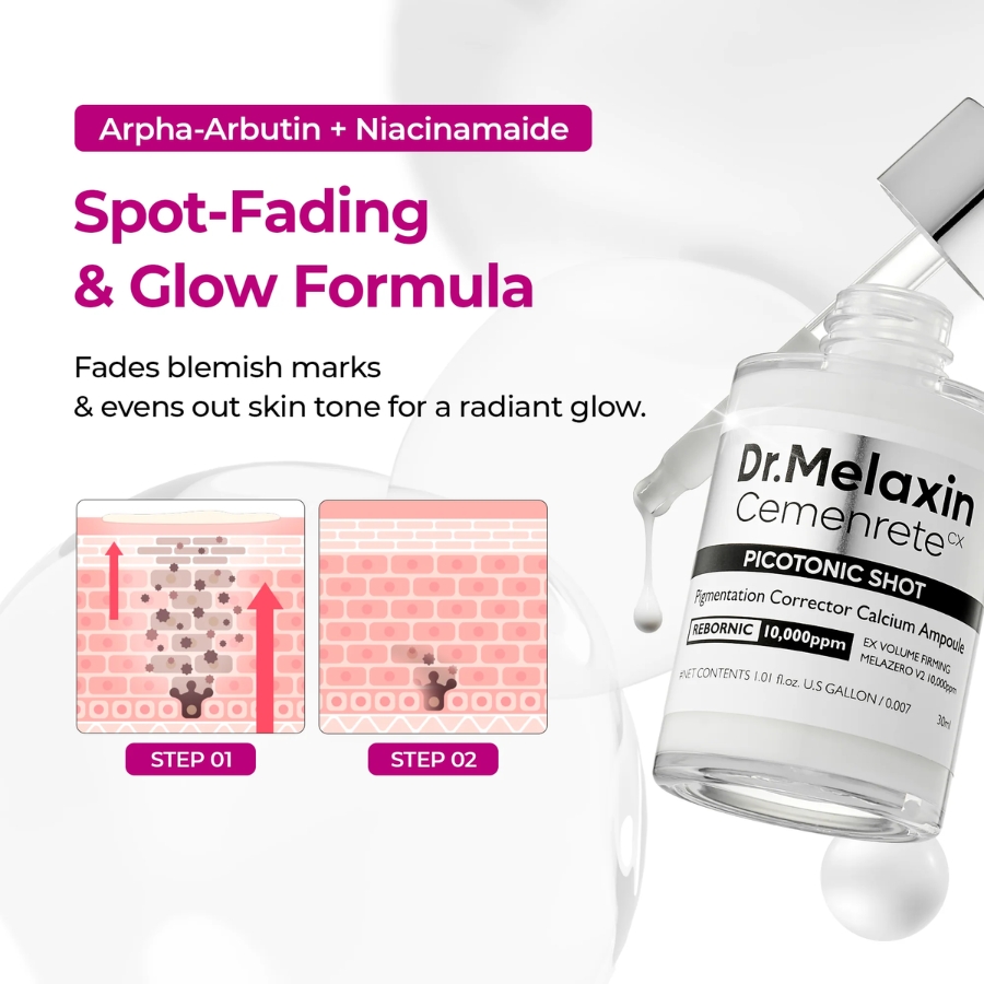 Dr. Melaxin Picotonic Shot Pigmentation Ampoule. Korean Cosmetics Cyprus, Just Cosmetics