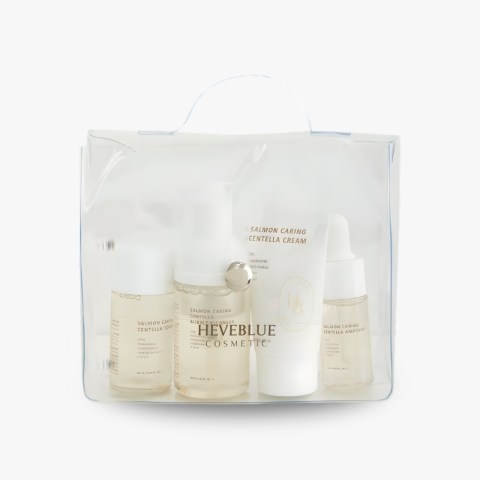 HEVEBLUE Salmon Caring Centella Special Travel Kit Bag Set