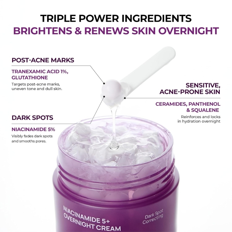Niacinamide 5+ Overnight Cream 50ml - Image 3