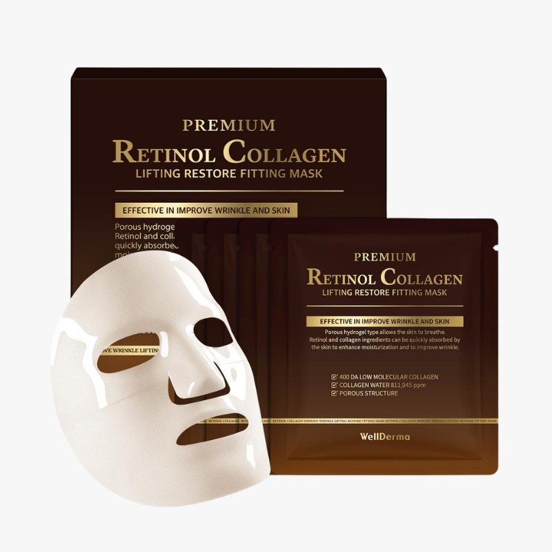 Premium Retinol Collagen Lifting Restore Fitting Mask Set (4 Sheets)