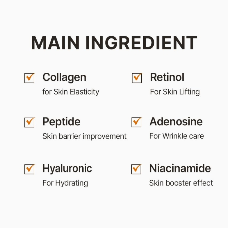 Premium Retinol Collagen Lifting Restore Fitting Mask Set (4 Sheets) - Image 8