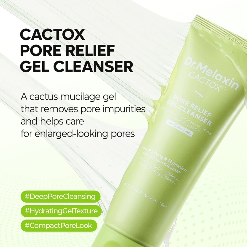 Cactox Pore Relief Gel Cleanser (120ml) - Image 2